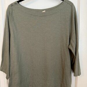 COPY - Pact Women's Green 3/4 Sleeve Blouse